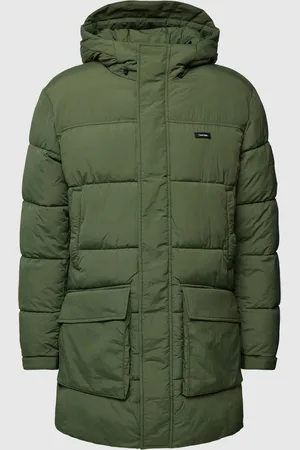 Calvin Klein Gewatteerd jack met labelpatch en klepzakken