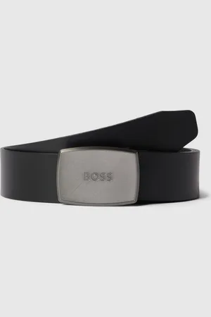 HUGO BOSS Leren riem met pinsluiting in metallic, model 