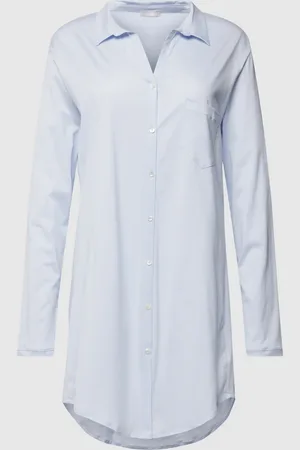 Hanro Nachthemd met effen design en knoopsluiting