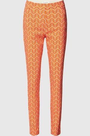 Christian Berg Slim fit stoffen broek met all-over motief