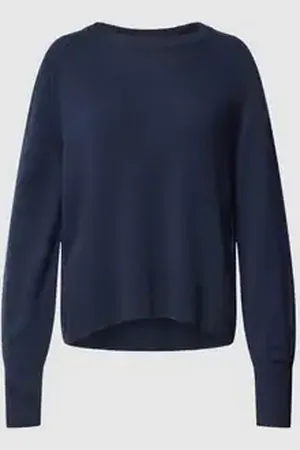 lanius Gebreide pullover van kasjmier met ronde hals