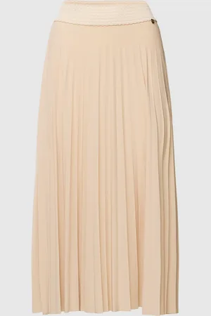 Rich & Royal Knielange rok met plissévouwen