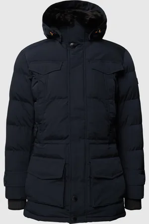 Wellensteyn Regular fit gewatteerd jack met labelpatch, model 