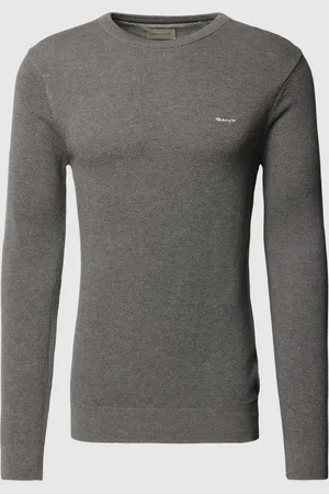 GANT Gebreide pullover met labelstitching