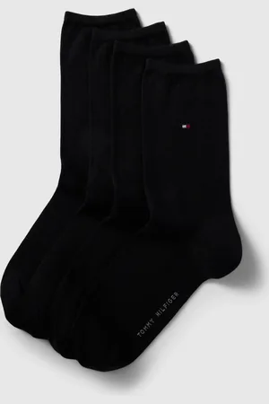 Tommy Hilfiger Sokken met labelstitching in een set van 4 paar