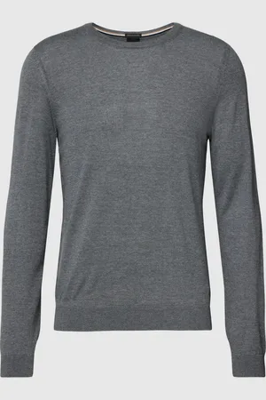 HUGO BOSS Shirt met lange mouwen in gemêleerde look, model 