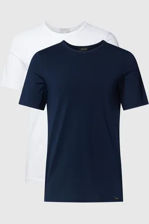 Hanro T-shirt met labeldetail in een set van 2 stuks, model 