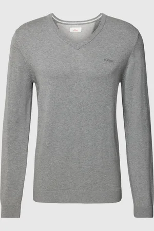 QS by s.Oliver Gebreide pullover met V-hals