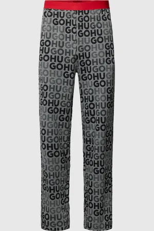 HUGO BOSS Pyjamabroek met labeldetails, model 