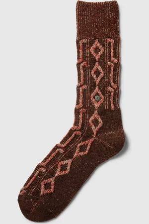 Burlington Sokken van scheerwolmix met all-over motief, model 