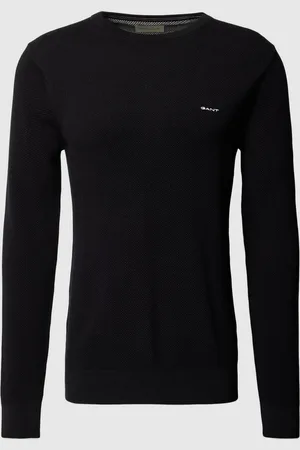 GANT Gebreide pullover met labelstitching