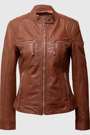 Cabrini Leren jas in bikerlook