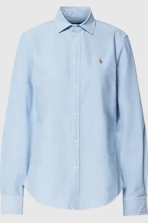 Ralph Lauren Overhemdblouse met logostitching, model 