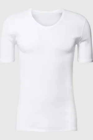 Schiesser T-shirt met geribde ronde hals