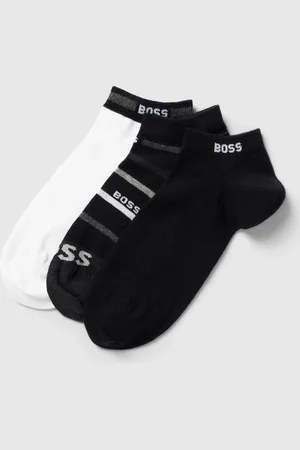 HUGO BOSS Sneakersokken met labeldetail in een set van 3 paar