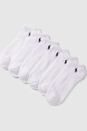 Ralph Lauren Sneakersokken met labelstitching in een set van 6 paar