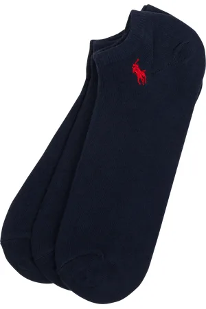 Ralph Lauren Sneakersokken van elastische katoenmix in een set van 3 paar