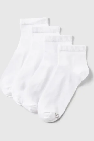 QS by s.Oliver Sokken met labeldetails in een set van 4 paar