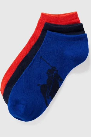 Ralph Lauren Sneakersokken met labelprint in een set van 3 paar