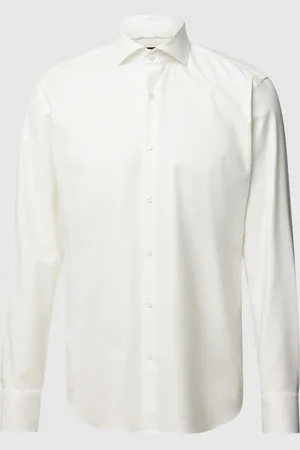 HUGO BOSS Slim fit zakelijk overhemd met structuurmotief