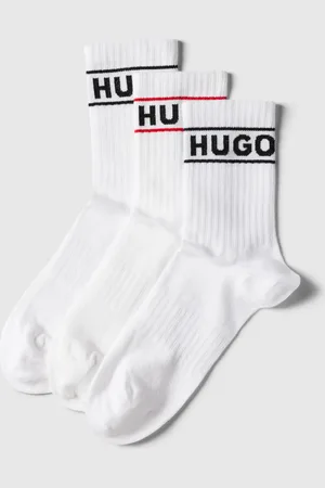 HUGO BOSS Sokken met labeldetail in een set van 3 paar, model 