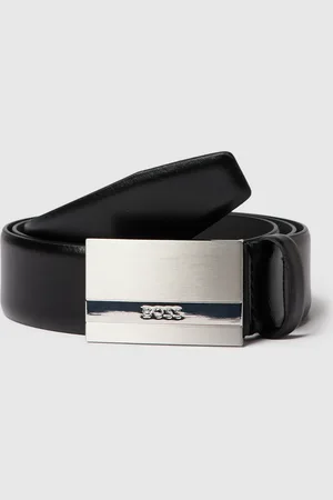 HUGO BOSS Leren riem met logosluiting, model 