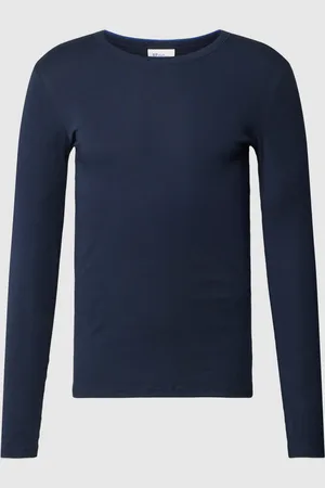 Schiesser Shirt met lange mouwen en geribde ronde hals, model 