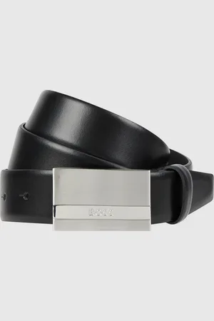 HUGO BOSS Leren riem met logosluiting, model 