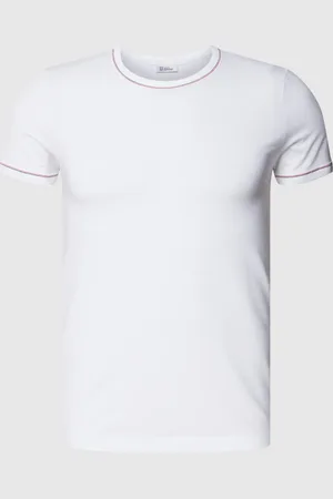 Schiesser T-shirt met geribde ronde hals, model 