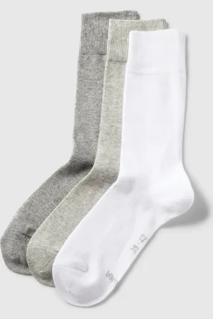 QS by s.Oliver Sokken met labeldetail in een set van 3 paar