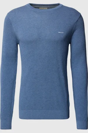 GANT Gebreide pullover met labelstitching
