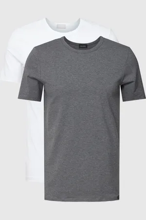 Hanro T-shirt met labeldetail in een set van 2 stuks, model 