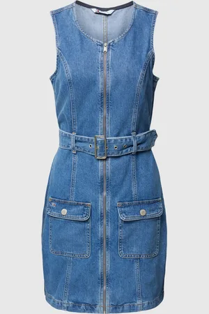 Tommy Hilfiger Jeansjurk met deelbare ritssluiting en riem