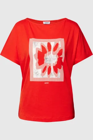 ESPRIT T-shirt met motief- en labelprint