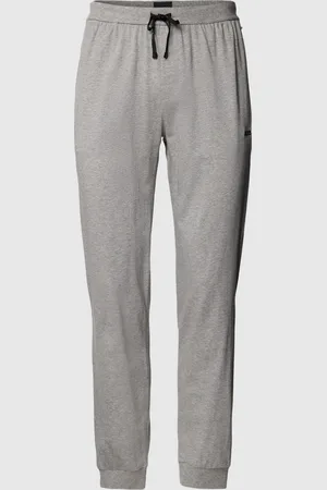 HUGO BOSS Sweatpants met labelstitching, model 