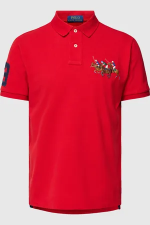 Ralph Lauren Custom slim fit poloshirt met motiefstitching