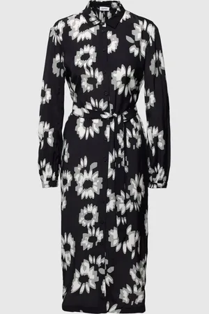 ESPRIT Midi-jurk met strikceintuur