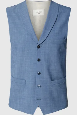 Carl Gross Slim fit gilet met lanawol, model 