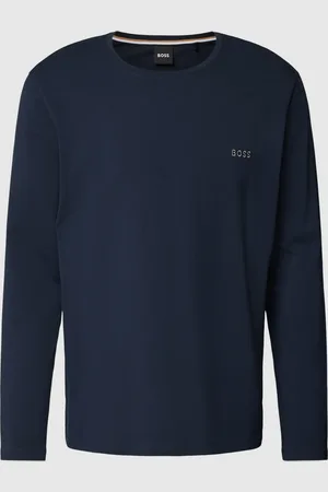 HUGO BOSS Shirt met lange mouwen en labelstitching, model 