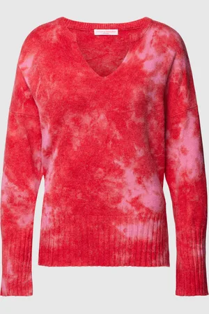 Frieda & Freddies Oversized gebreide pullover met all-over print