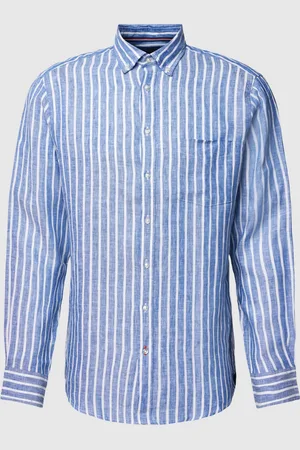 Christian Berg Slim fit vrijetijdsoverhemd met streepmotief
