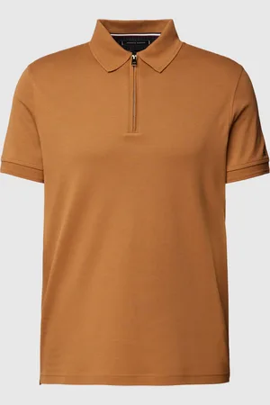 Tommy Hilfiger Slim fit poloshirt met korte ritssluiting