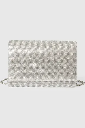 Jake*s Clutch met all-over siersteentjes