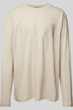 HUGO BOSS Shirt met lange mouwen en labelprint, model 