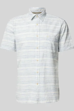 Camel Active Slim fit vrijetijdsoverhemd met streepmotief