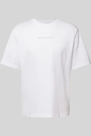 Michael Kors T-shirt met labelstitching, model 