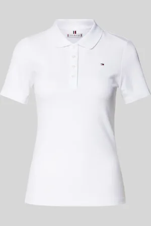 Tommy Hilfiger Slim fit poloshirt met logostitching, model 