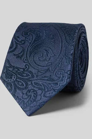 Olymp Zijden stropdas met motiefstitching
