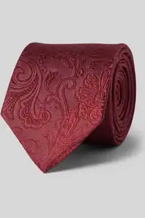 Olymp Zijden stropdas met motiefstitching