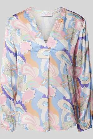 Frieda & Freddies Overhemdblouse van viscose met all-over print